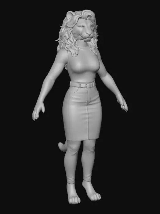 3D model for Tiger Fashionista