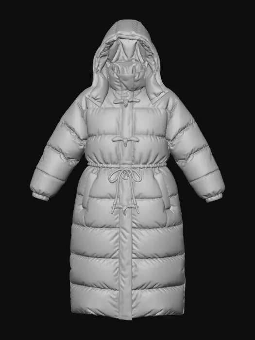 3D model for Padded Winter Coat