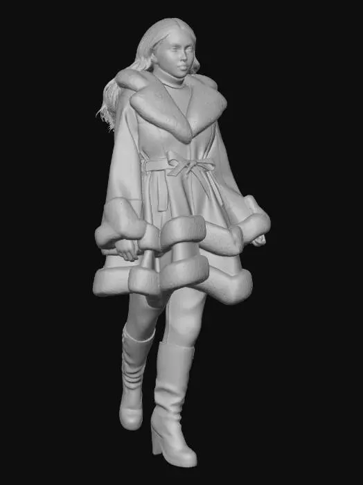 3D model for Crimson Fur Coat