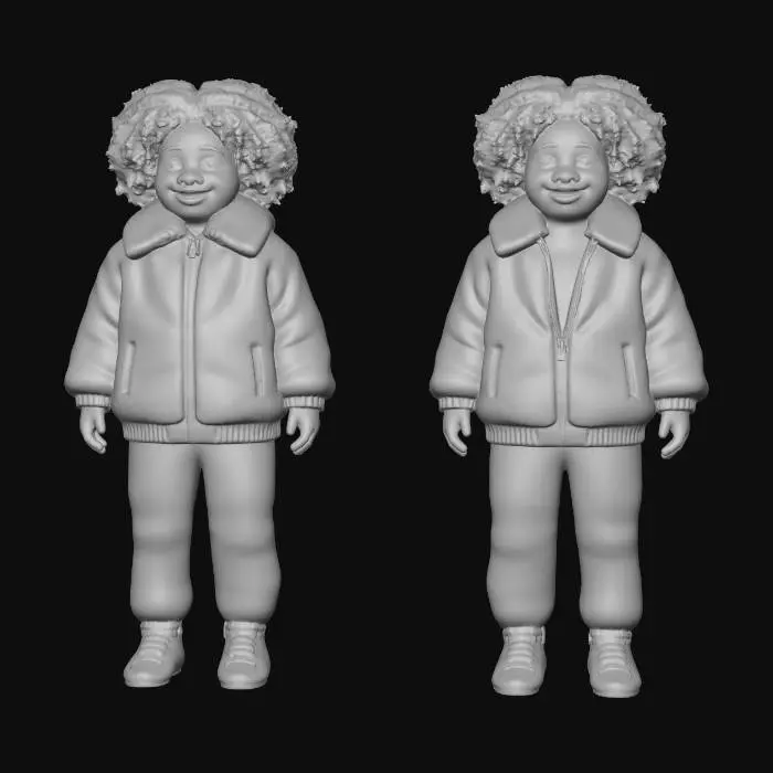 3D model for Mixed Race Boy in Bomber Jacket