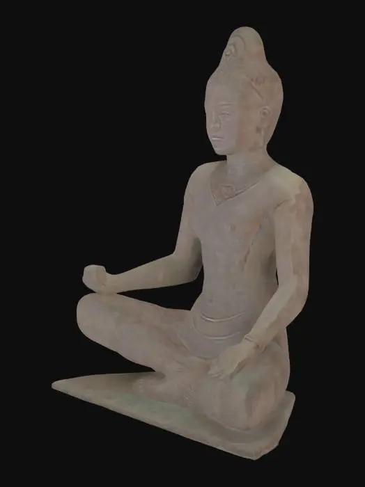 3D model for Seated Bronze Statue