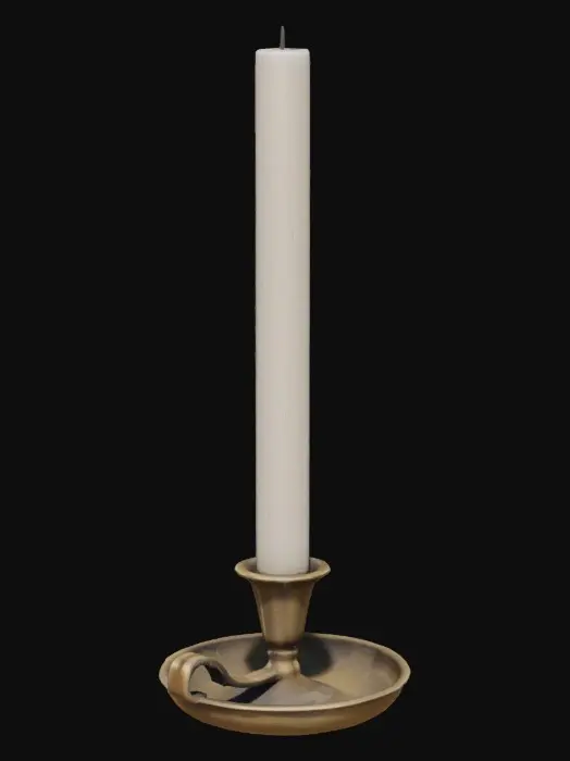 3D model for Candle in Brass Holder
