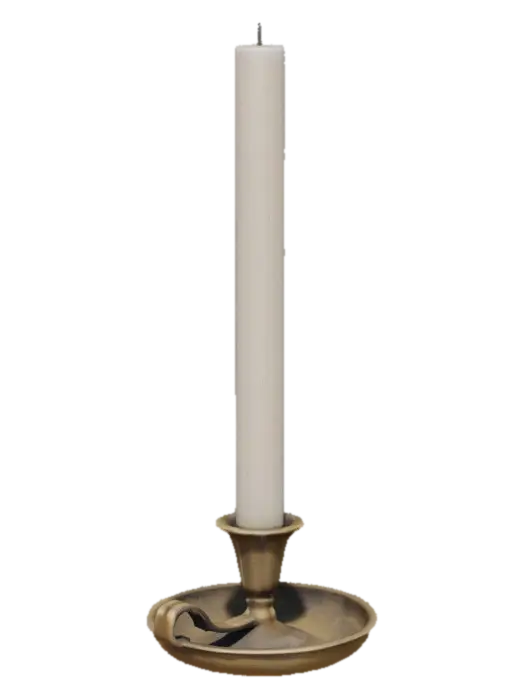 Candle in Brass Holder - Candleholder 3D model, vytvořený pomocí AI