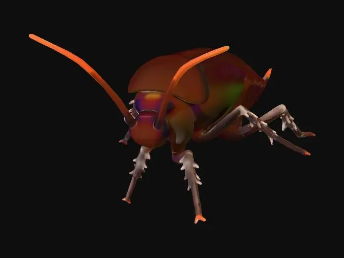 3D model for Glossy Cockroach Portrait