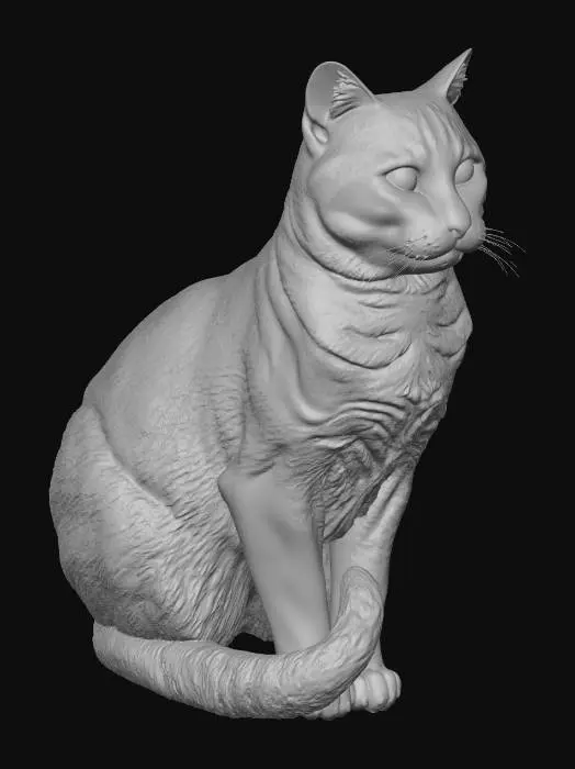 3D model for Upstanding cat
