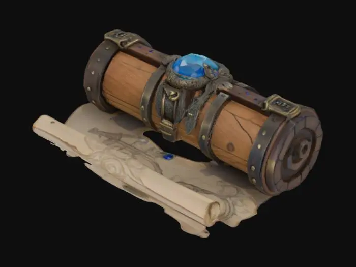 3D model for Ancient Artifact Scroll