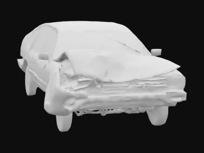 3D model for Crashed Car 