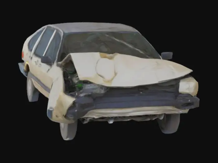 3D model for Crashed Car 