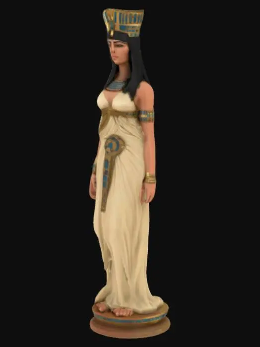 3D model for cleopatre adapter en jeux d'echec versions dame mais debout sans baton ni cape et sans chapeau