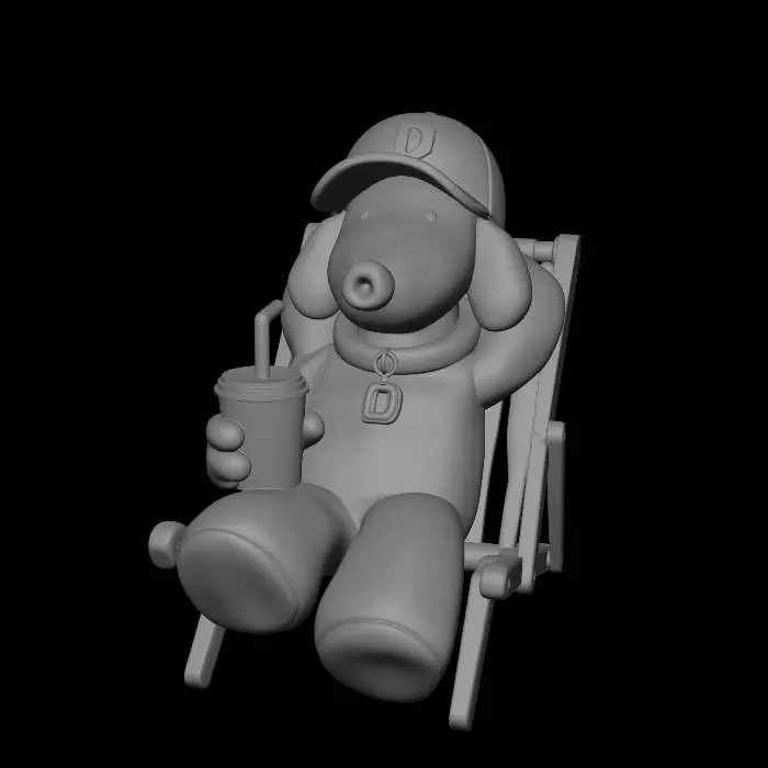 3D model for Deckside D-Dog Lounger