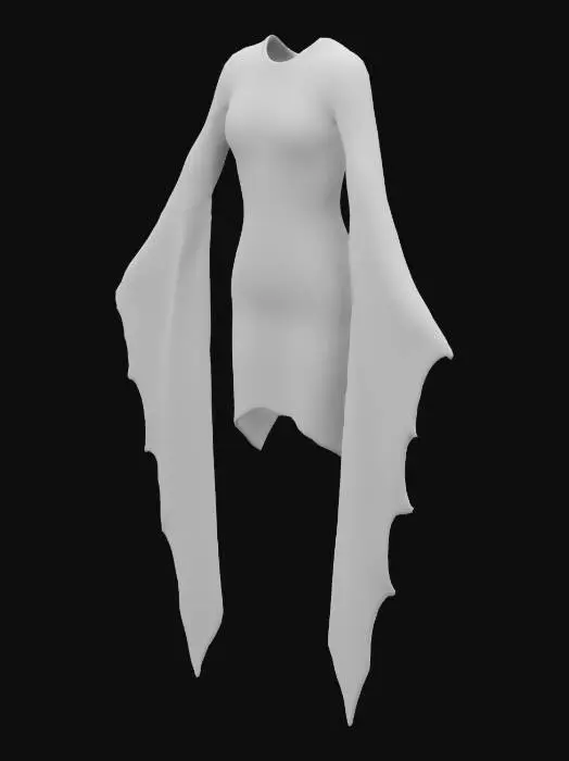 3D model for Batwing Sleeve Dress