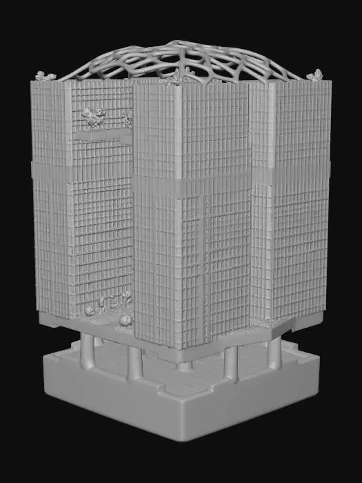 3D model for Twin Towers Under the Geodesic Canopy