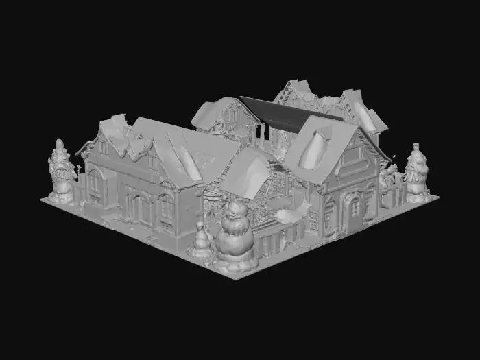 3D model for make a cool christmas thame town, #Christmas2025#,  full with joy have a lot of people (like 20 to 40 people )