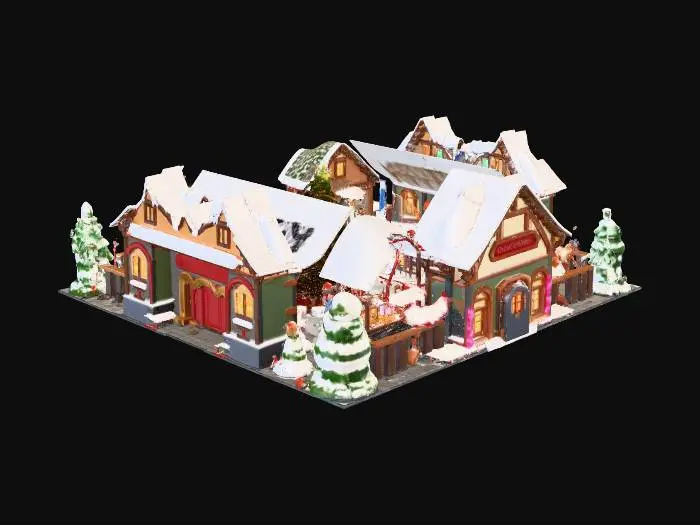 3D model for make a cool christmas thame town, #Christmas2025#,  full with joy have a lot of people (like 20 to 40 people )