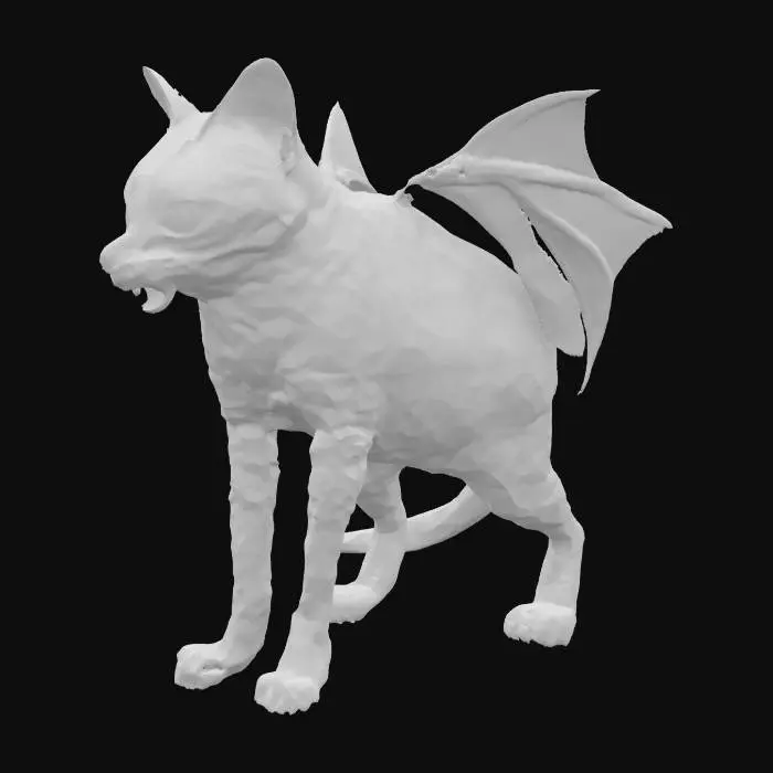 3D model for demonic tabby cat very high quality