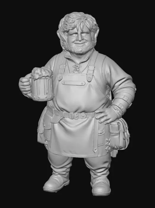3D model for Hobbit with Beer Mug