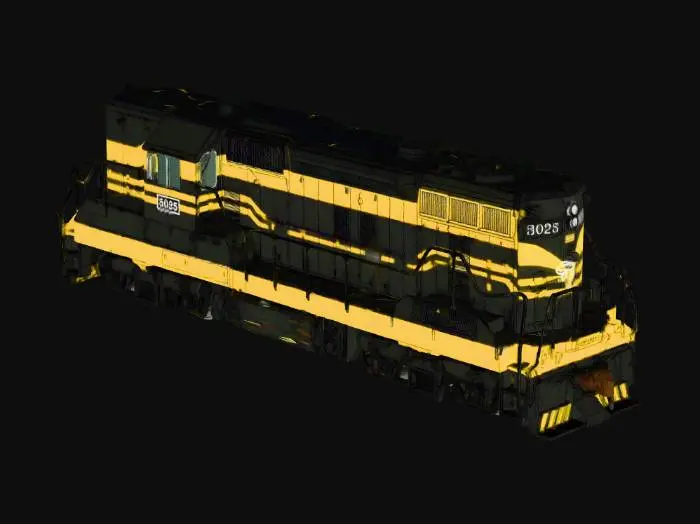 3D model for 내부_디젤전기기관차_5025호