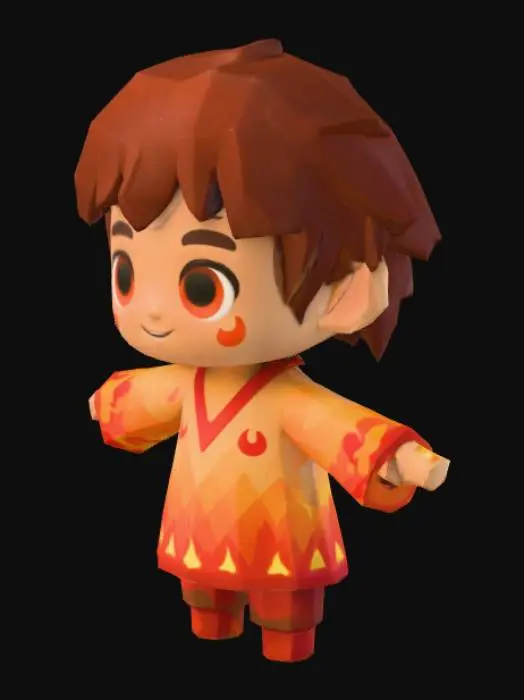 3D model for Fiery Kid