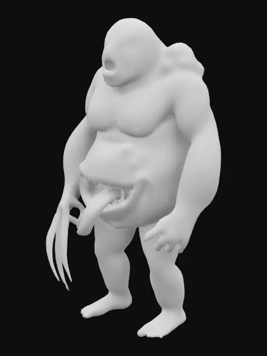 3D model for a humanoid nurgle swamp monster