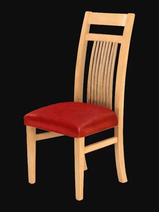 3D model for Red Velvet Chair