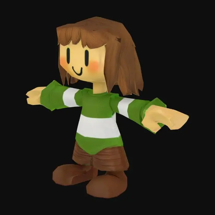 3D model for Playful girl