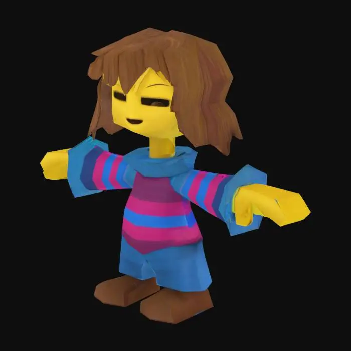 3D model for playful girl