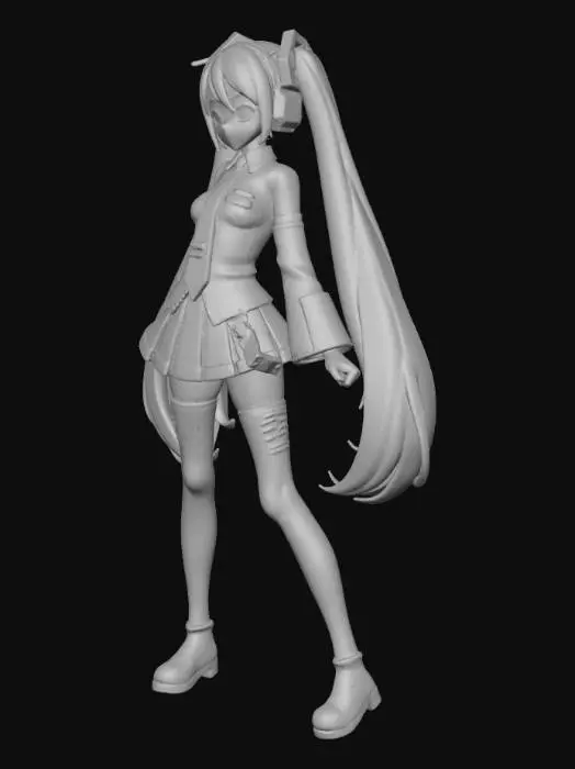 3D model for Vocaloid Miku