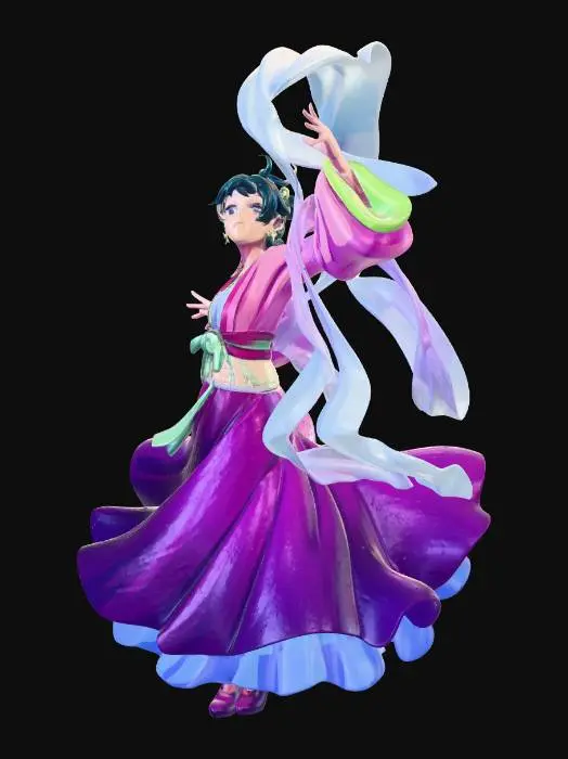 3D model for Moonlit Silk Dance