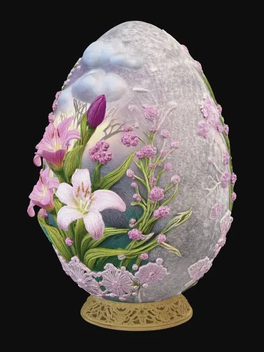 3D model for Enchanted Floral Egg, #EasterEgg2026#