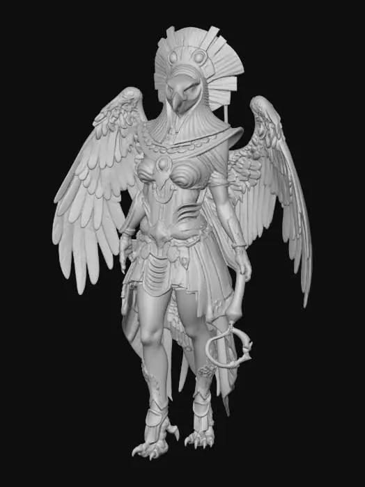 3D model for Golden Falcon Goddess
