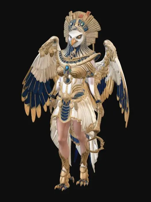 3D model for Golden Falcon Goddess