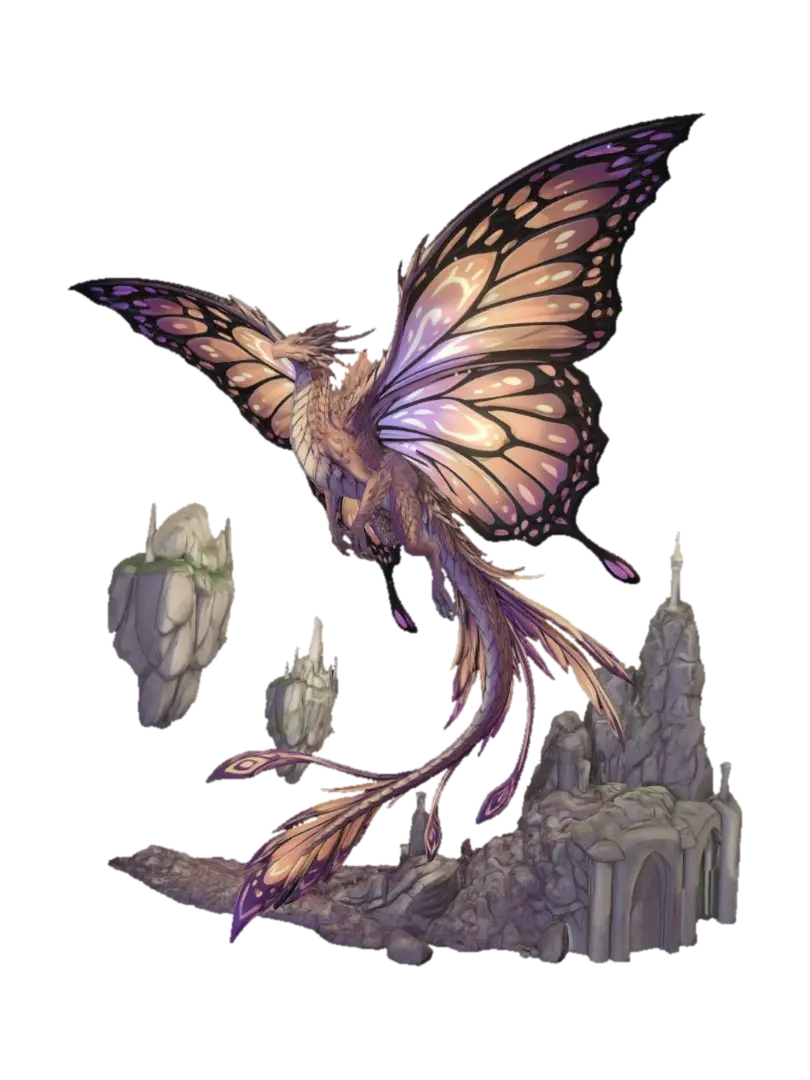 Emberwing Monarch 3D model, vytvořený pomocí AI