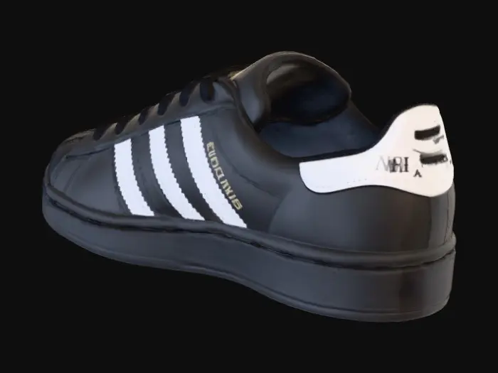 3D model for Adidas Superstar c's black and white