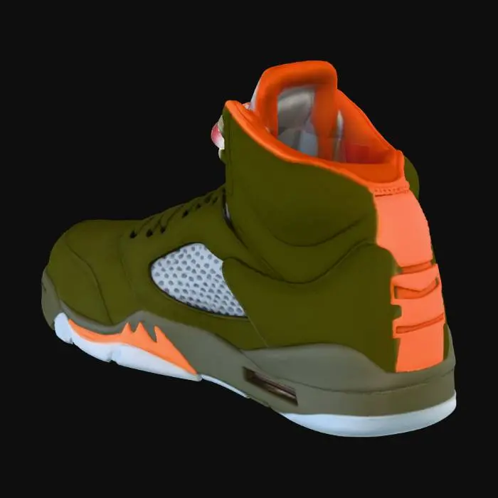 3D model for Jordan 5's orange and green