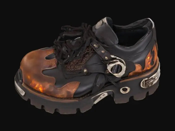 3D model for Flame Buckle Boot