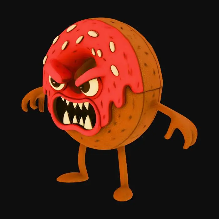 3D model for Donut Monster