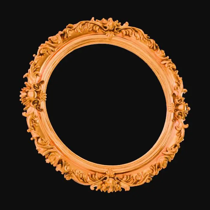 3D model for Golden Ornate Frame