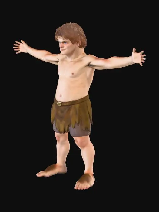 3D model for Halfling-male
