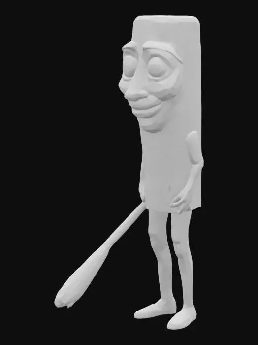 3D model for tung tung tung sahur