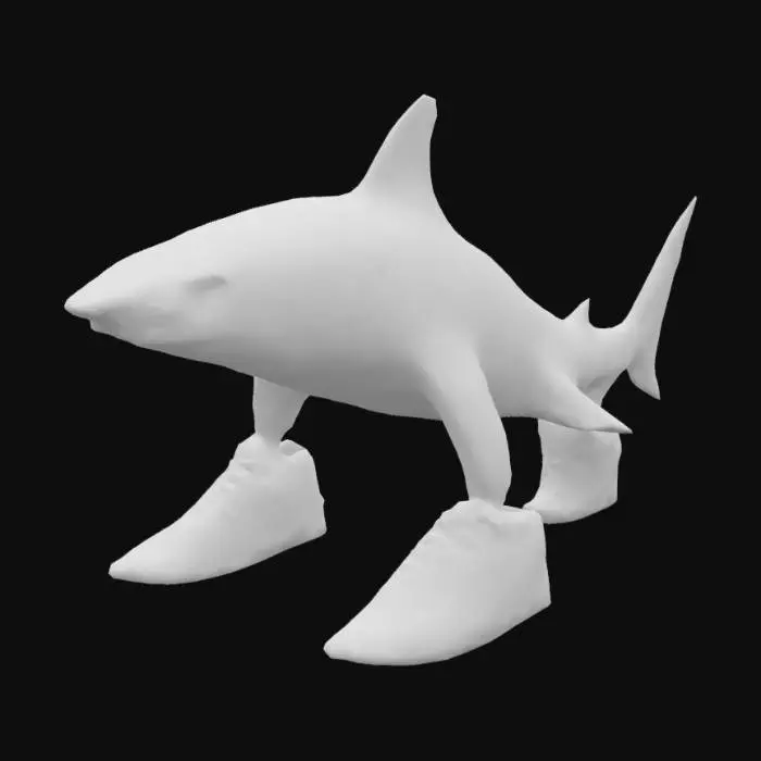 3D model for tralalero tralala
