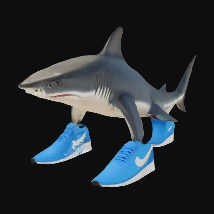 3D model for tralalero tralala