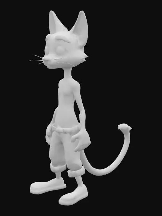 3D model for โมเดลสำหรับต่อยอด โมเดลพื้นฐานแมวสำหรับเกมส์ เน้นtopologyสำหรับทำอนิเมชั่นที่สมบูรณ์แบบ โดยมีการใช้สูตรการจัดวางเส้นสำหรับข้อพับ การเคลื่อนไหวที่สมบูรณ์ และเน้นรายละเอียดบริเวณใบหน้า และข้อต่อให้สามารถขยับได้โดยไม่เสียtopology เป็นโมเดลที่สามารถนำไปต่อยอดแต่งตัวต่างๆได้ และแมวมีความเป็นศิลปะที่สมบูรณ์แบบคนส่วนใหญ่มองแล้วจะต้องรู้สึกสวยงาม ไม่ผอมแห้ง มีกล้ามเนื้อ พร้อมกางUVให้ดีแยกเป็นส่วนๆชัดเจน