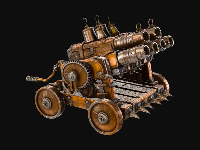 3D model for Medieval Wooden Artillery