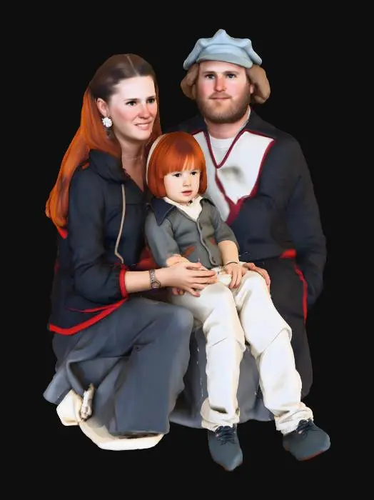 3D model for Family Portrait in the Seventies