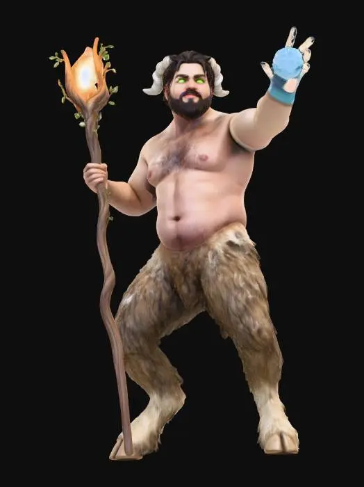 3D model for Elemental Faun Mage