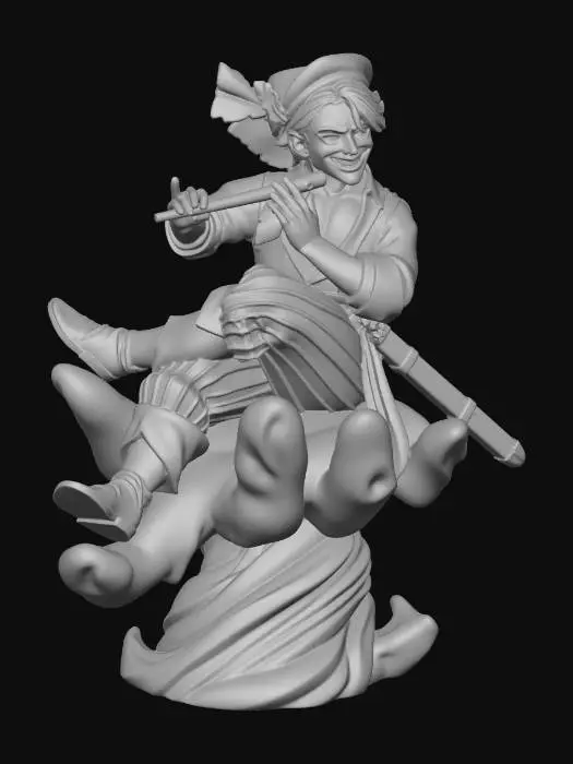 3D model for Piper on a Pink Kraken Tentacle