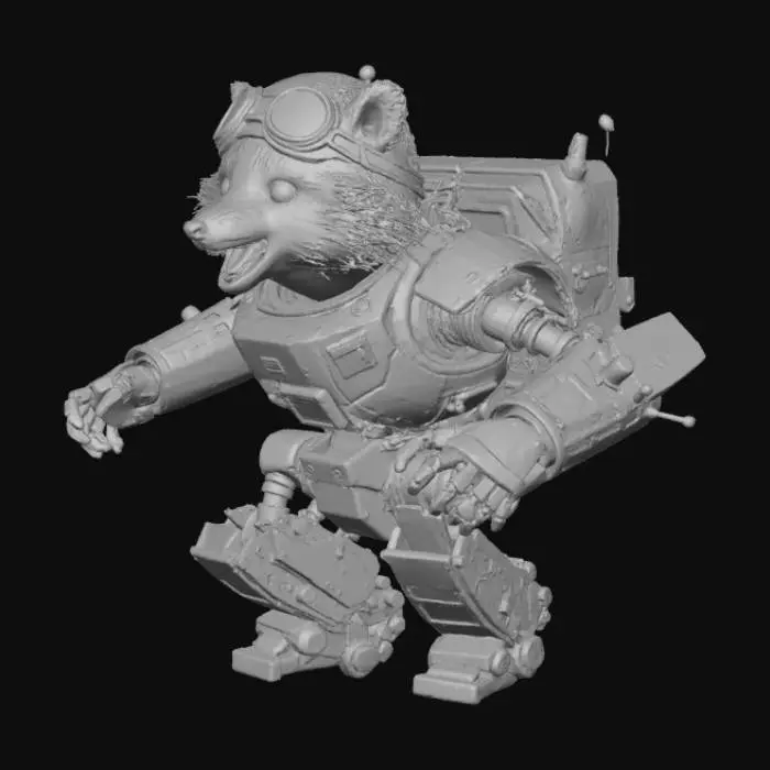 3D model for Mecha Raccoon Adventure