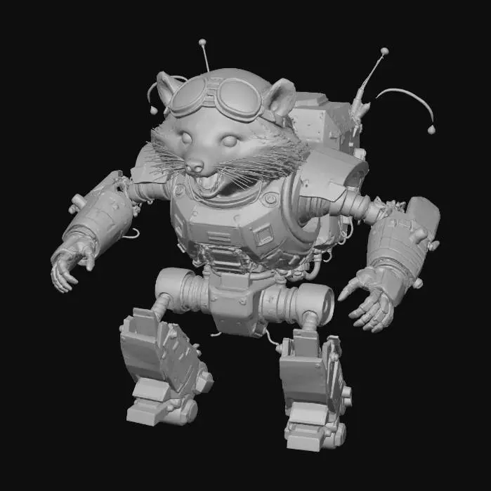3D model for Mecha Raccoon Rampage