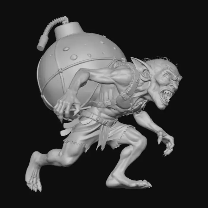 3D model for Goblin with a Bomb