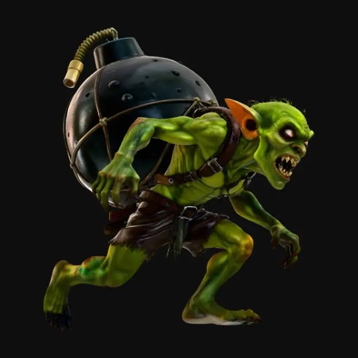 3D model for Goblin with a Bomb